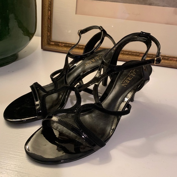 Ralph Lauren black strap heels size 8.5 - Picture 2 of 6